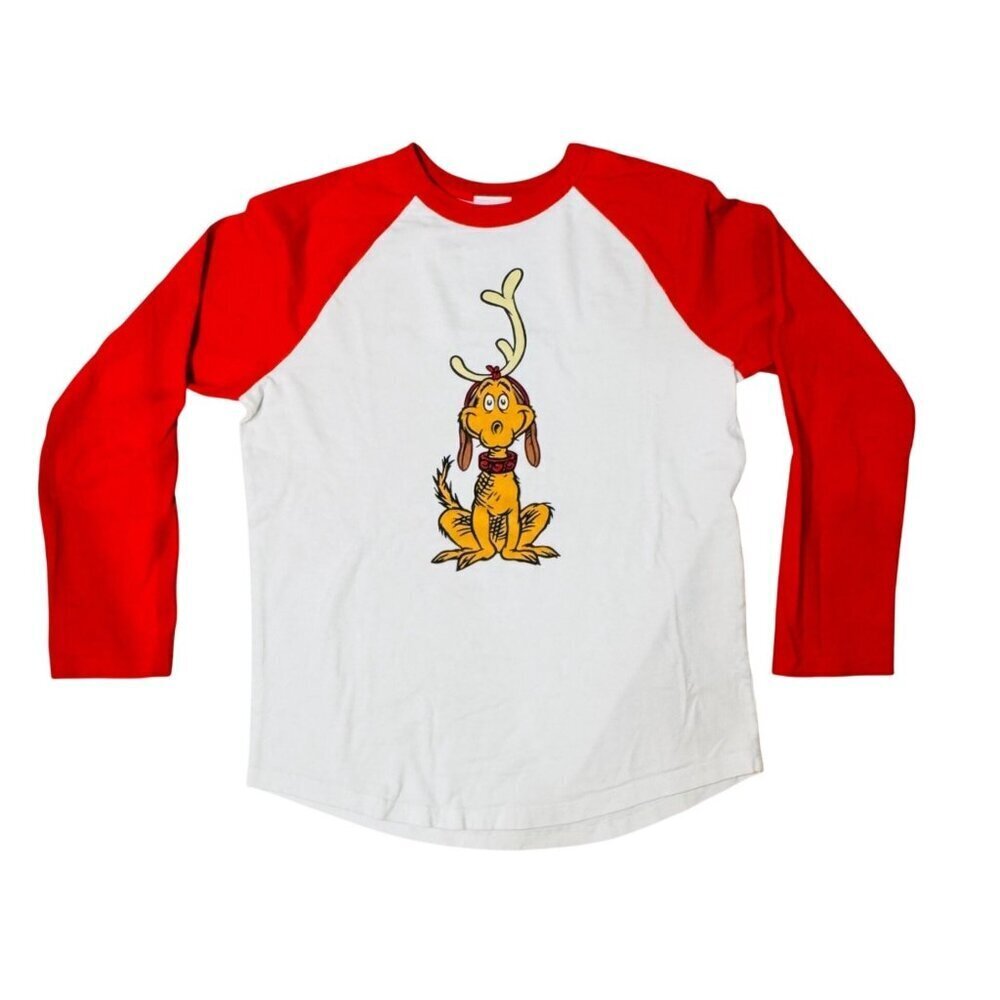 Dr. Seuss By Hanna Andersson Grinch Dog Kids Raglan Shirt